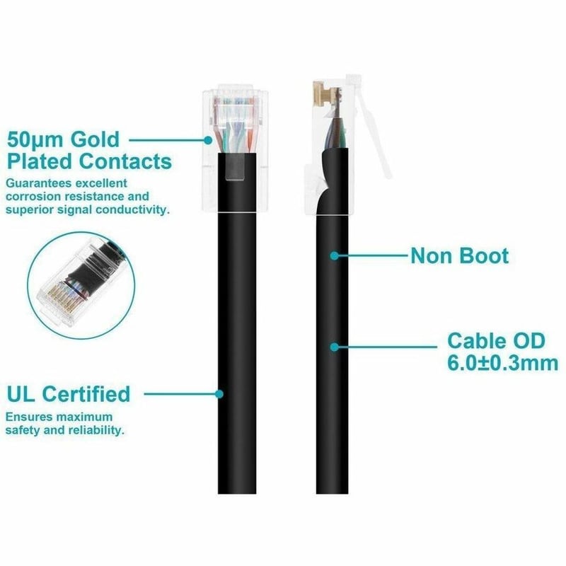 CAT6 UTP PATCH CABLE_ 3FT BLACK - Thumbnail 3