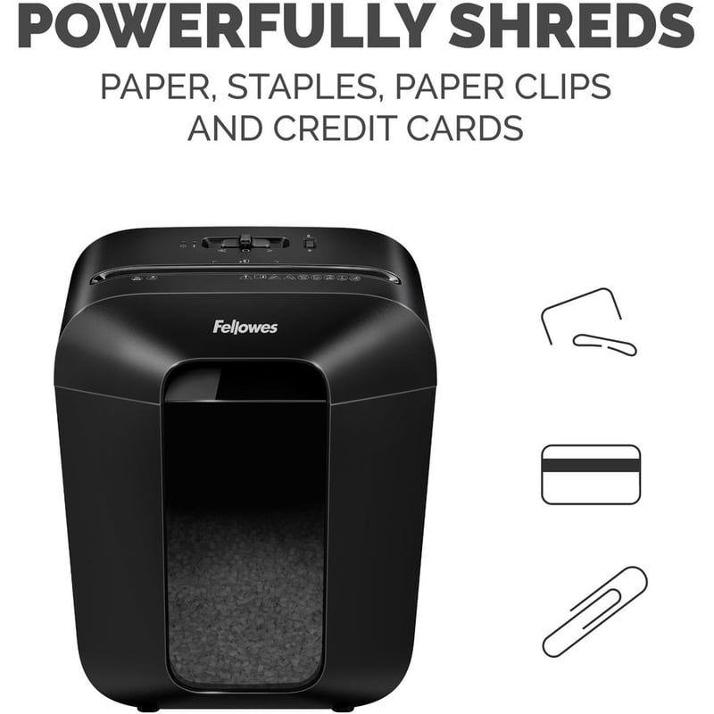Fellowes LX41 8 Sheet Micro-Cut Paper Shredder for Home Office - Thumbnail 5