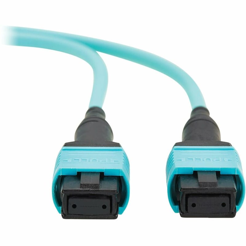 100G MULTIMODE 50/125 OM4 FIBER CABLE 12F MPO/MPO-PC F/F AQUA 1M - Thumbnail 3