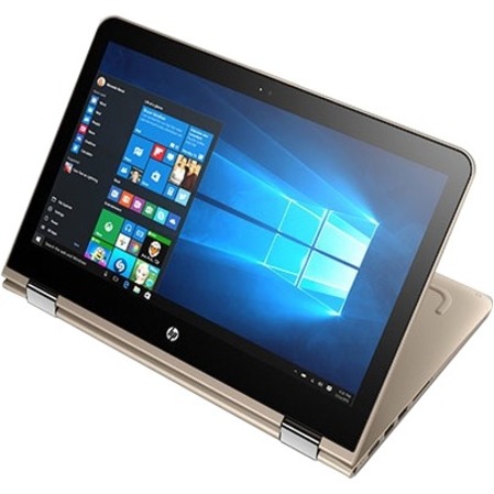 HP Pavilion x360 13-u100 13-u165nr 13.3" Touchscreen Convertible 2 in 1 Notebook - Intel Core i7 7th Gen i7-7500U - 8 GB - 256 GB SSD - Modern Golden, Ash Silver - Thumbnail 3