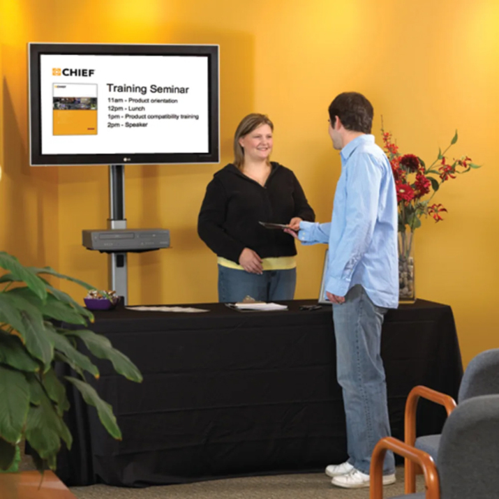Chief Large Floor Stand Display Mount - For Displays 42-86" - Black - Thumbnail 2
