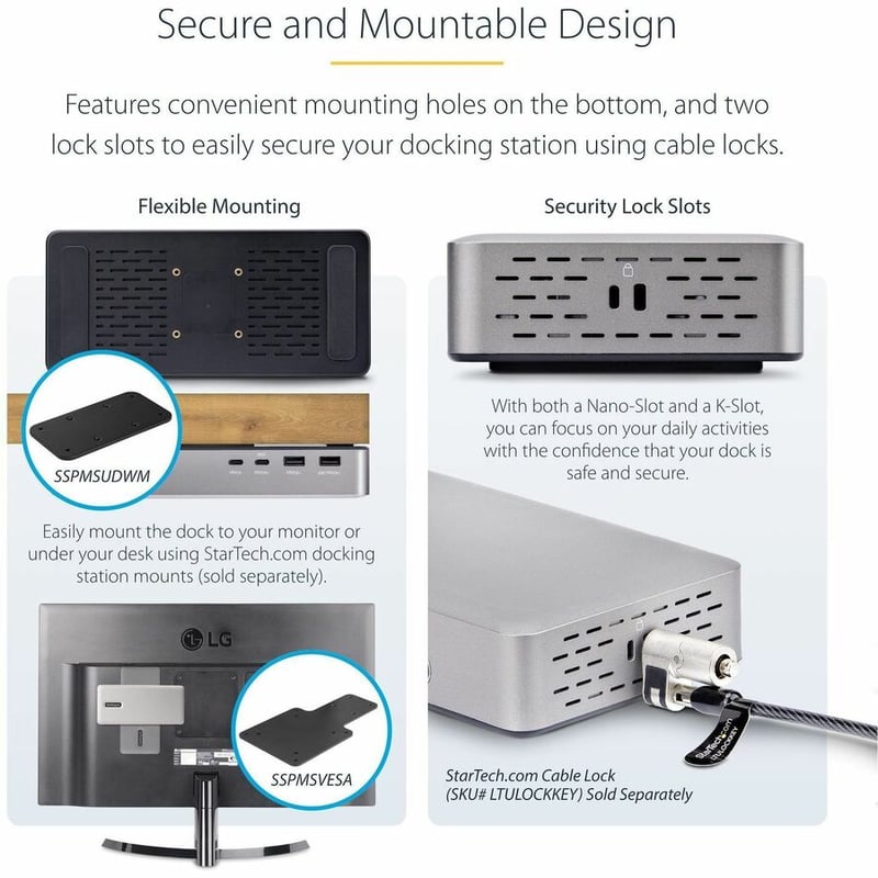 USB4 DOCKING STATION DUAL HDMI 4K 60HZ USB-C 40GBPS 6X USB - Thumbnail 3