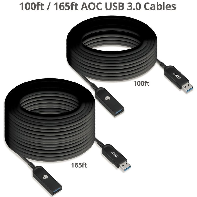 SIIG USB 3.0 AOC Male to Female Active Cable - 50M - Thumbnail 3