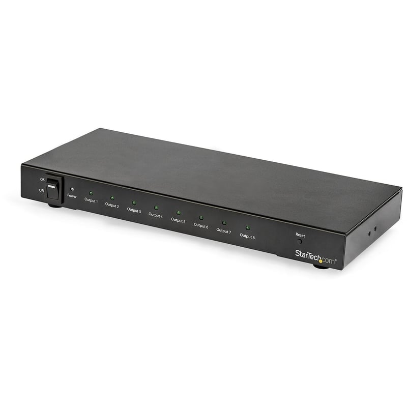 StarTech.com 8-Port 4K 60Hz HDMI Splitter - HDR Support - HDMI 2.0 Splitter - 7.1 Surround Sound Audio - Thumbnail 1
