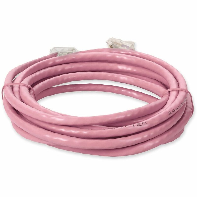 AddOn 7ft Pink CAT 6 PVC Ethernet Cable Non-Booted RJ-45 M/M - Thumbnail 4
