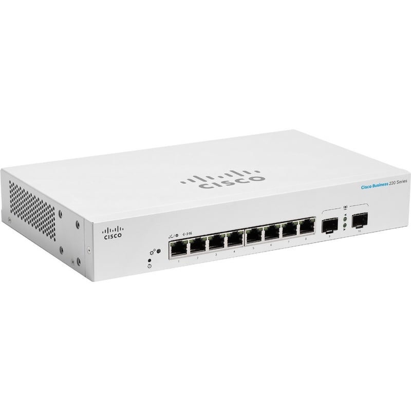 CBS220 SMART 8-PORT GE, EXT PS, 2X1G SFP - Thumbnail 2