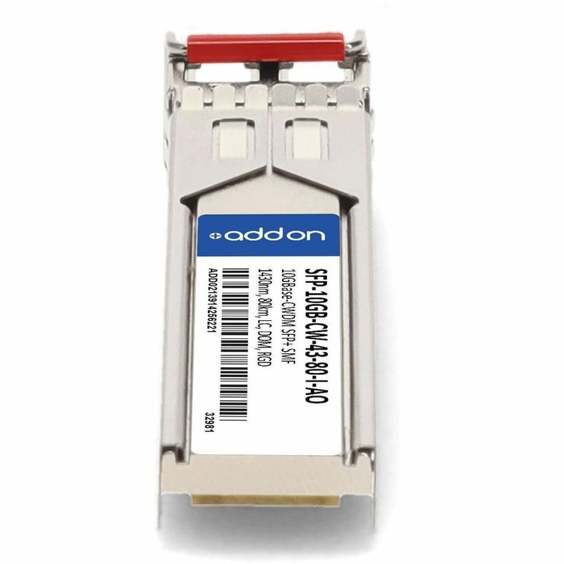 AddOn MSA and TAA 10GBase-CWDM SFP+ Transceiver (SMF, 1430nm, 80km, LC, DOM, -40 to 85C) - Thumbnail 4