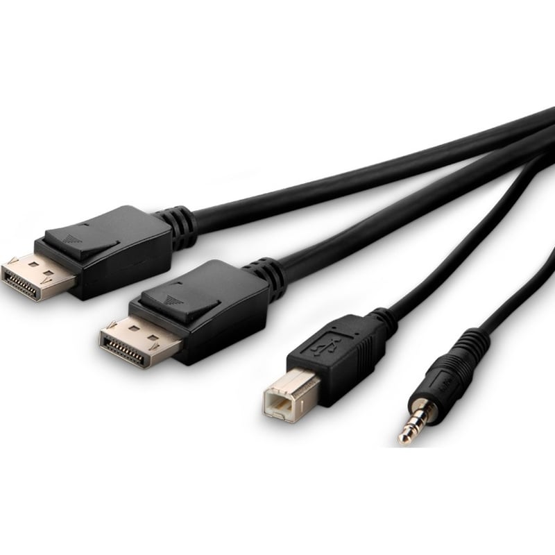 Belkin Dual MiniDP to DP + USB A/B + Audio Passive Combo KVM Cable - Thumbnail 2