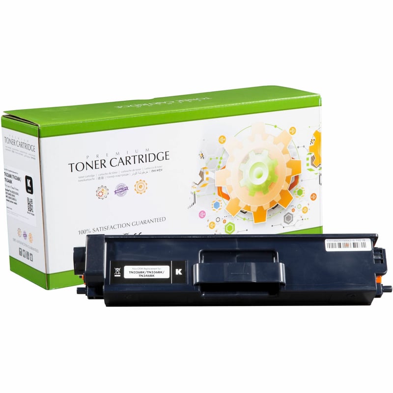 Static Control Laser Toner Cartridge TN321BK,TN326BK,TN336BK,TN346BK - Black - 1 Pack