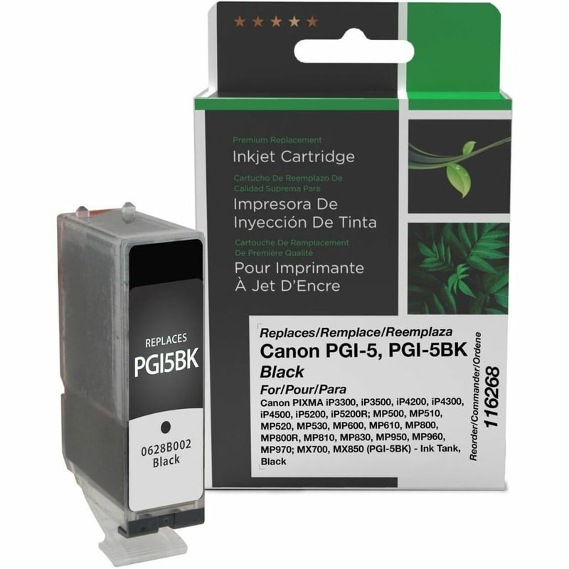 Clover Imaging Remanufactured Black Ink Cartridge for Canon PGI-5 (0628B002) - Thumbnail 1
