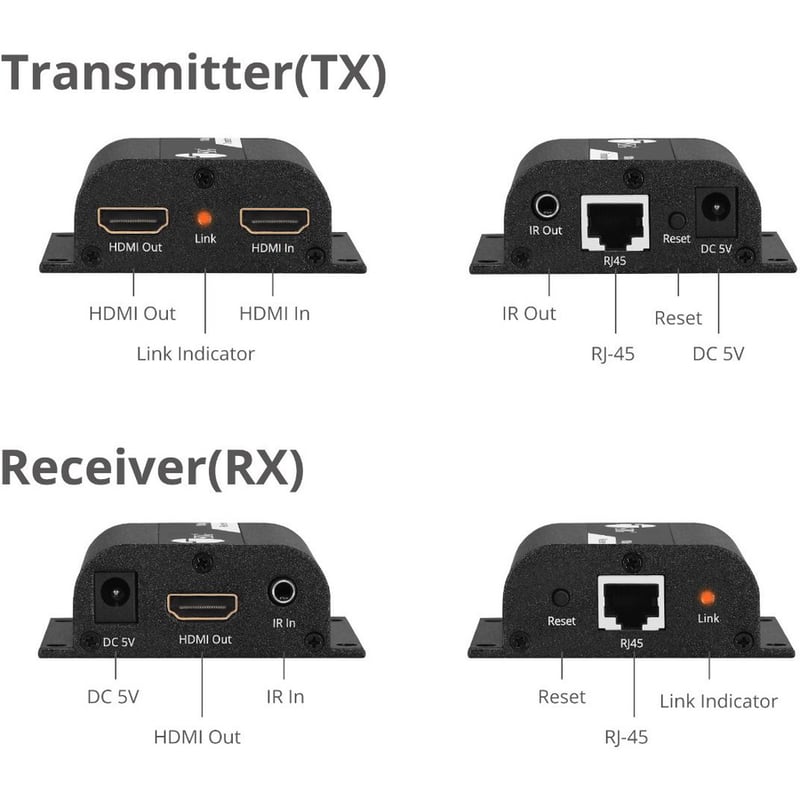 SIIG Full HD HDMI Extender over Cat5e/6 with IR - 164ft - Thumbnail 4