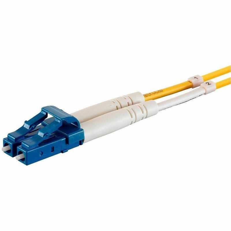 MONOPRICE SINGLE-MODE FIBER OPTIC CABLE - LC-SC UL 2MM 9/125 OFNR DUPLEX YELLOW - Thumbnail 3