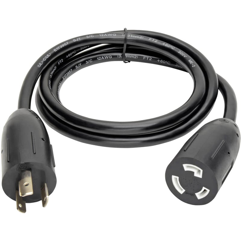 Eaton Tripp Lite Series Power Extension Cord, NEMA L5-20P to NEMA L5-20R- Heavy-Duty, 20A, 125V, 12 AWG, 10 ft. (3.05 m), Black, Locking Connectors - Thumbnail 2