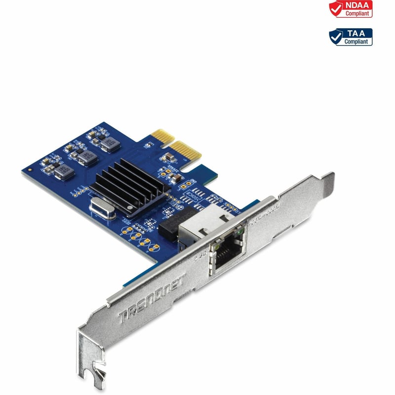 TRENDnet 2.5Gase-T PCIe Network Adapter; Standard and Low-Profile Brackets Included; Windows; Server; Linux and Vmware Esxi 6.X; 5.X; TEG-25GECTX - Thumbnail 1