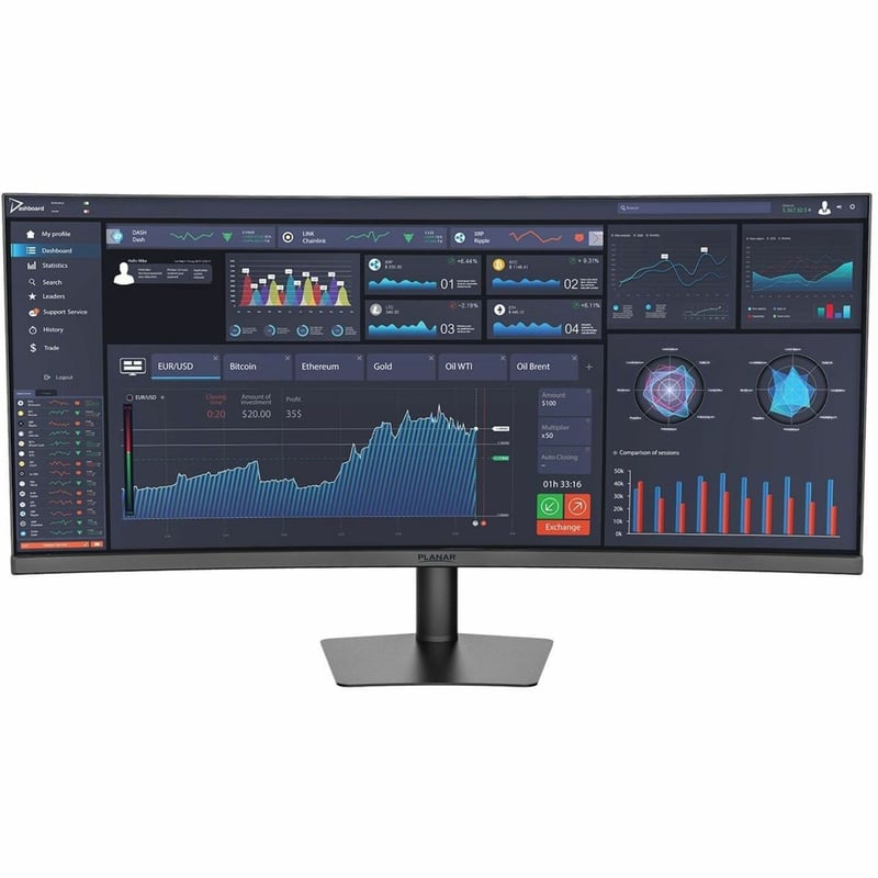 PZN3815Q 38IN CURVED LCD HDMI DP USB-C DC POWER - Thumbnail 1