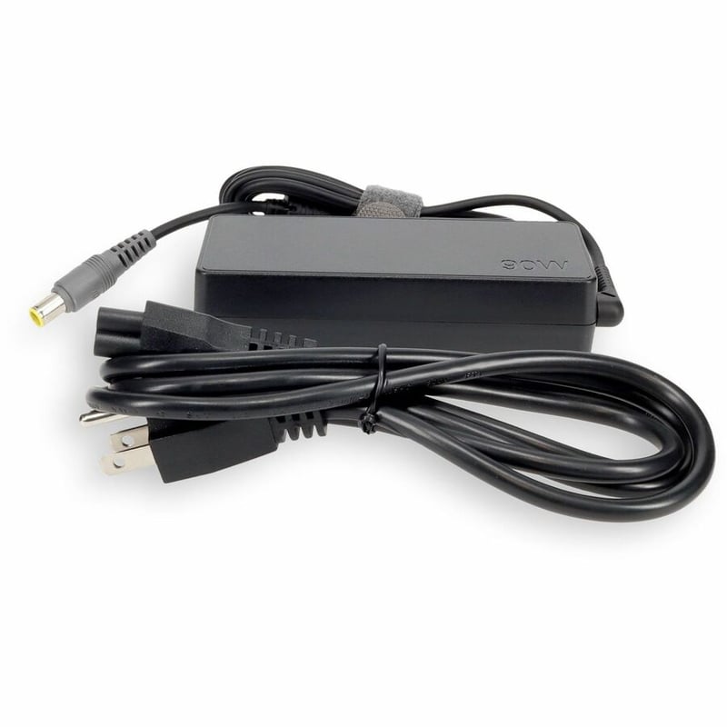 AddOn Lenovo 40Y7659 Compatible 90W 20V at 4.5A Black 5.5 mm x 2.5 mm Laptop Power Adapter and Cable - Thumbnail 2