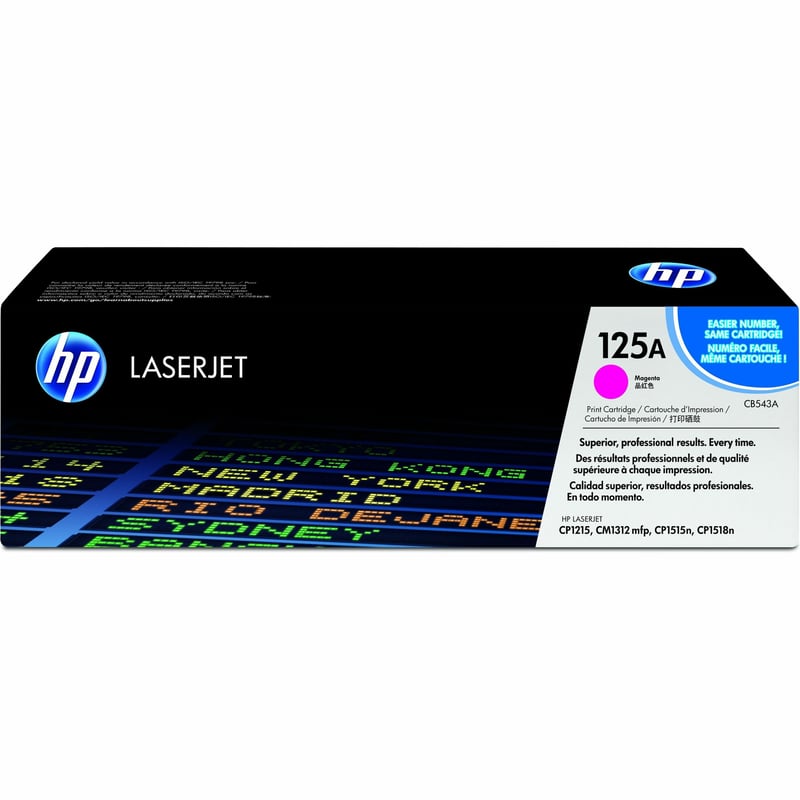 HP 125A (CB543A) Original Standard Yield Laser Toner Cartridge - Single Pack - Magenta - 1 Each - Thumbnail 1