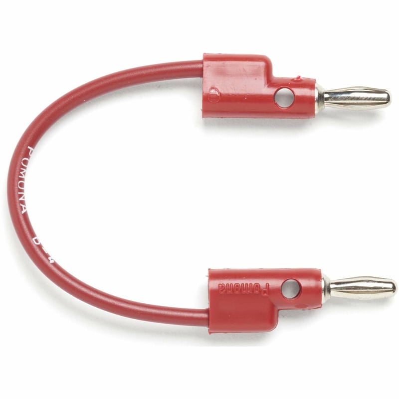 Pomona Banana Plug Patch Cord (Red)