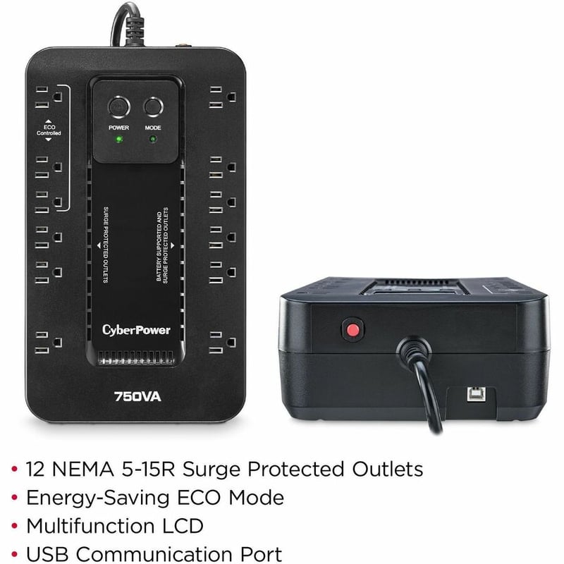 CyberPower EC750G Ecologic UPS Systems - Thumbnail 2