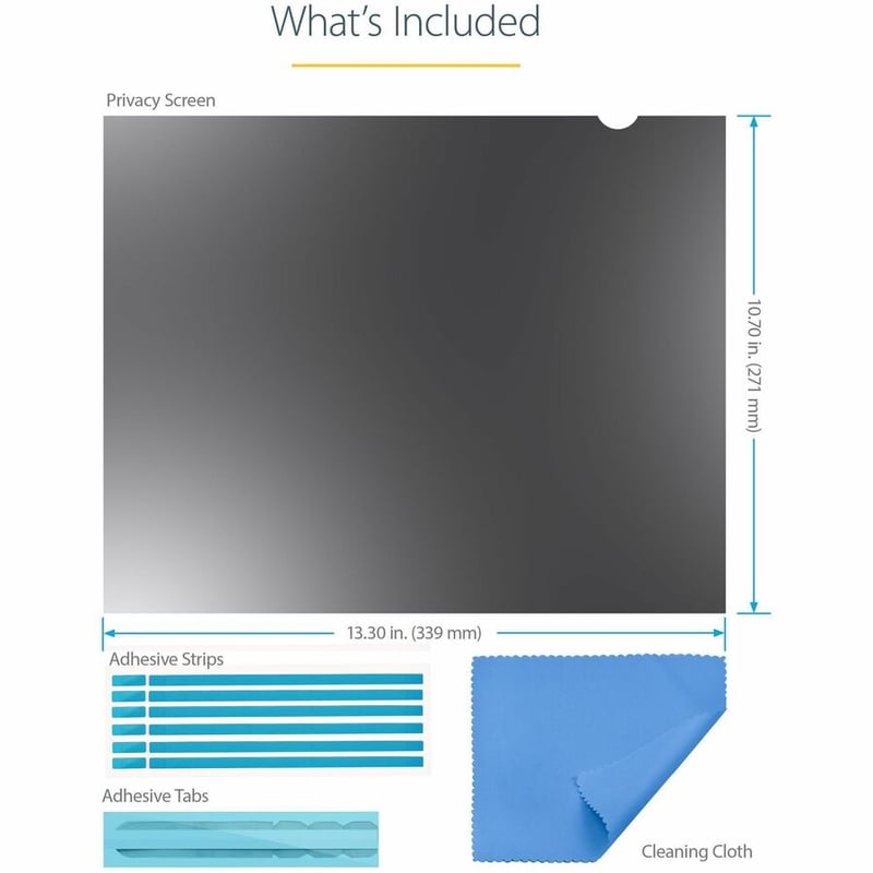 StarTech.com 17-inch 5:4 Computer Monitor Privacy Filter, Anti-Glare Privacy Screen w/51% Blue Light Reduction, +/- 30 deg. View Angle - Thumbnail 4
