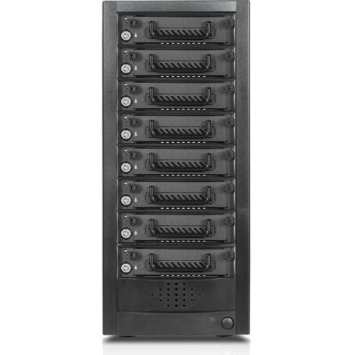 RAIDage JAGE9BT8HD-TG Drive Enclosure 12Gb/s SAS, SATA/600 - Mini-SAS HD Host Interface Tower - Black - Thumbnail 1