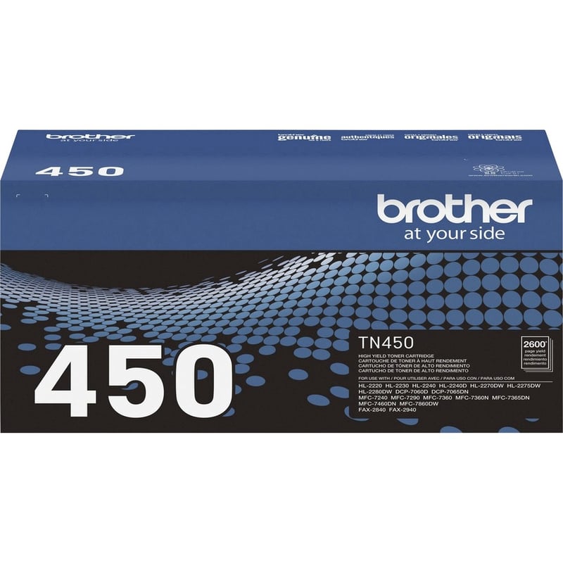 Brother Genuine TN450 Mono Laser High Yield Black Toner Cartridge - Thumbnail 5