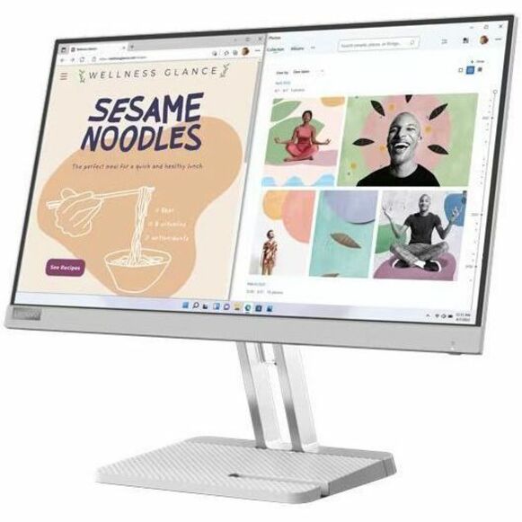 Lenovo L22e-40 22" Class Full HD LED Monitor - 16:9 - Cloud Gray - Thumbnail 4