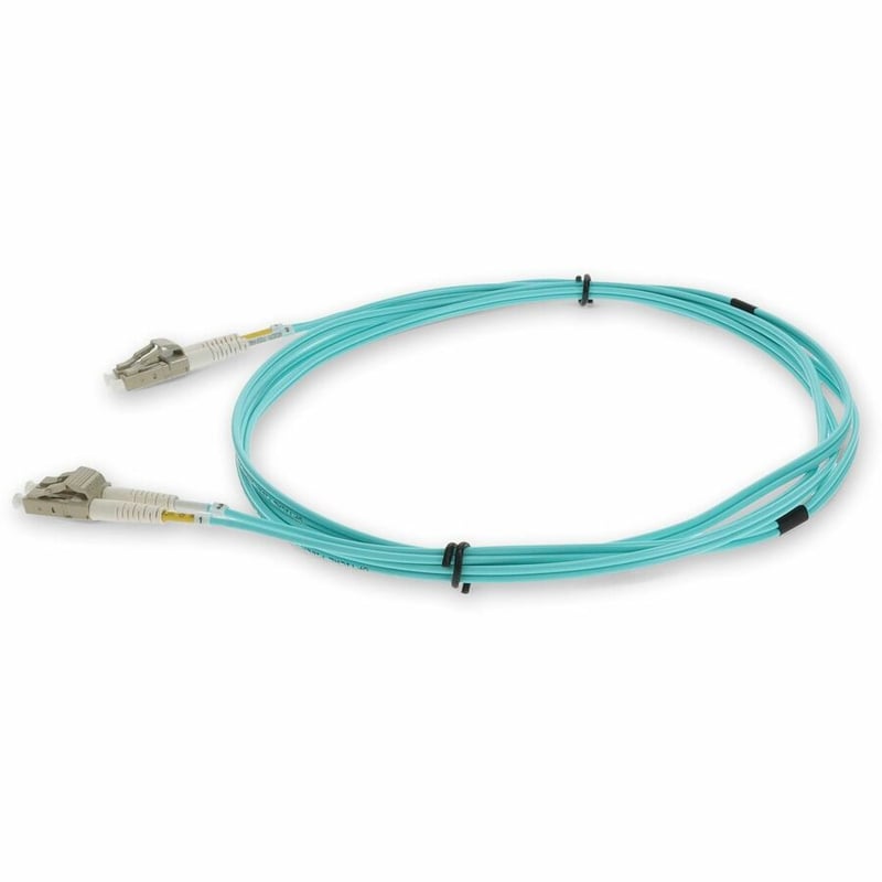 AddOn 1m LC (Male) to LC (Male) Aqua OM3 Duplex OFNR (Riser-Rated) Straight Fiber Patch Cable - Thumbnail 2