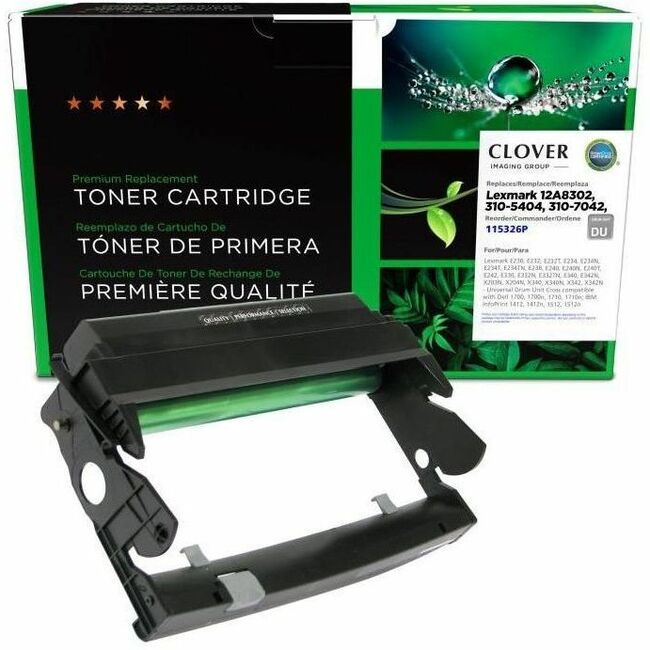 Clover Imaging Remanufactured Universal Drum Unit for Lexmark E230/E232/E240/E330/E340, Dell 1700/1710, IBM 1412/1512 - Thumbnail 1