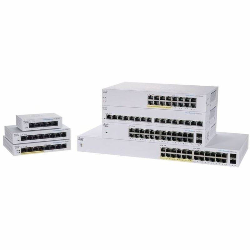 CBS110 UNMANAGED 24-PORT GE, 2X1G SFP SHARED REMANUFACTURED - Thumbnail 2