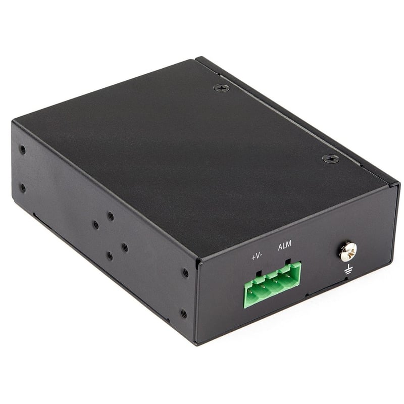 StarTech.com PoE+ Industrial Fiber to Ethernet Media Converter 60W - SFP to RJ45 - SM/MM Fiber to Gigabit Copper IP-30 - Thumbnail 2