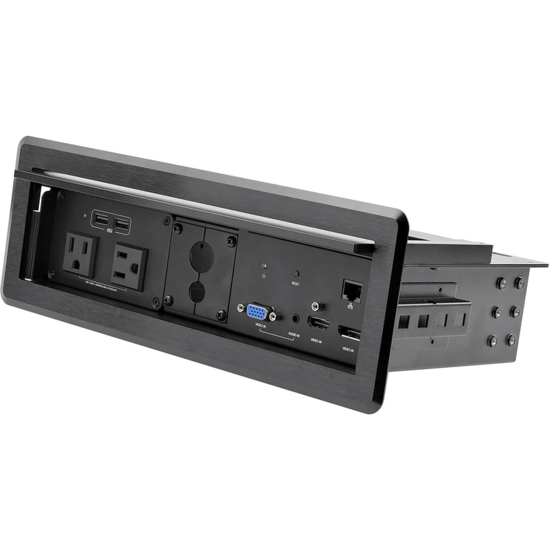 StarTech.com Conference Table Box for AV Connectivity & Charging, 4K HDMI/DP or VGA, GbE, Audio, Power Center w/ 2x USB & 2x UL AC Outlets - Thumbnail 1