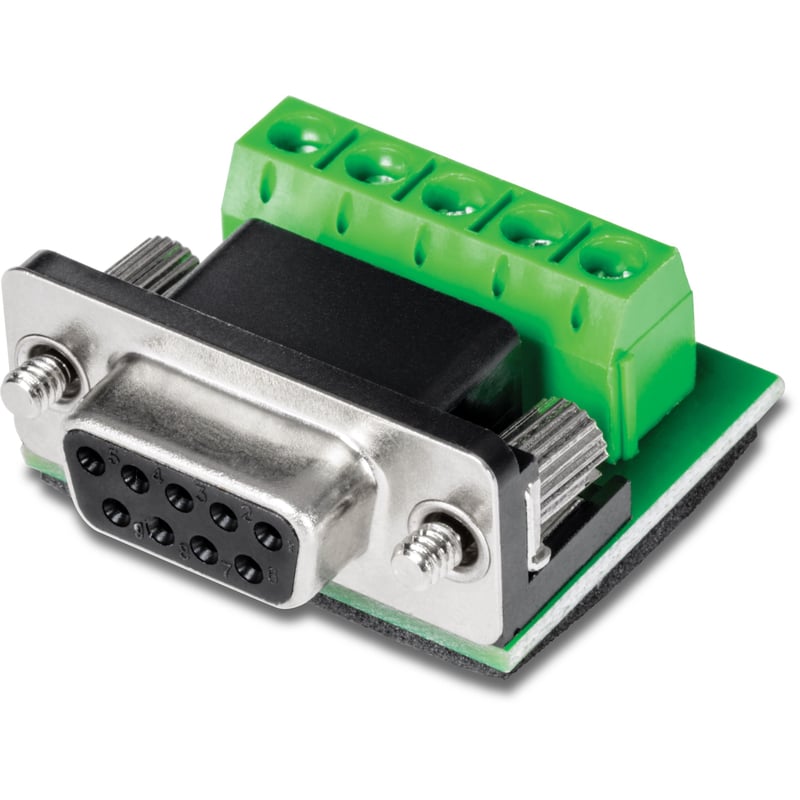 TRENDnet RS232 to RS422 RS485 Converter Adapter, Serial Port Data Converter, Black, TI-S100 - Thumbnail 1