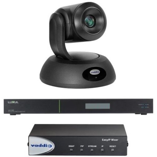 Vaddio EasyIP 20 Mixer Base Kit - Includes PTZ Camera, Switcher, and Audio Matrix - Black - Thumbnail 1