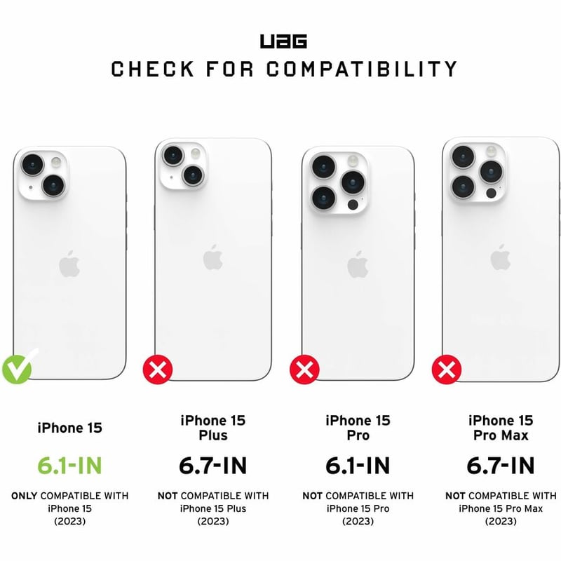 Urban Armor Gear Plasma iPhone 15 Case - Ice - Thumbnail 2
