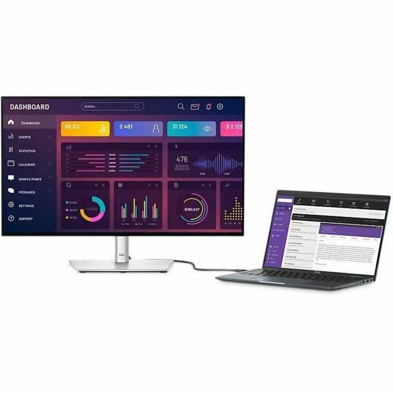 Dell UltraSharp U2724DE 27" Class WQHD LED Monitor - 16:9 - Platinum Silver - Thumbnail 5