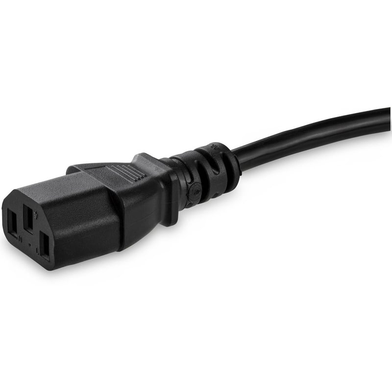 StarTech.com 6ft (2m) Hospital Grade Power Cord, 18AWG, NEMA 5-15P to C13, 10A 125V, Green Dot Medical Power Cable, Monitor Power Cable - Thumbnail 2