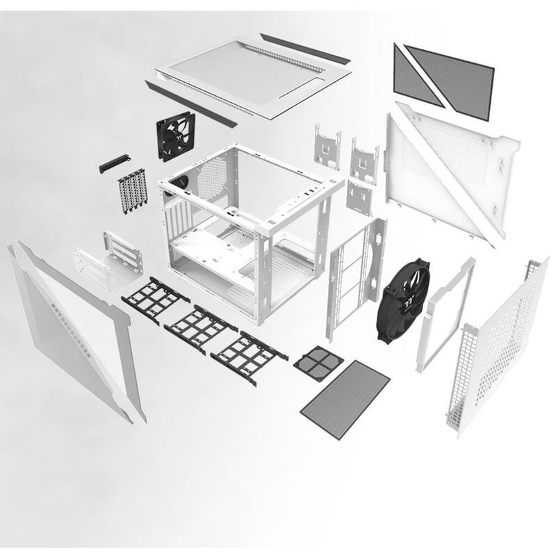 Thermaltake Divider 200 TG Air Snow Micro Chassis - Thumbnail 2