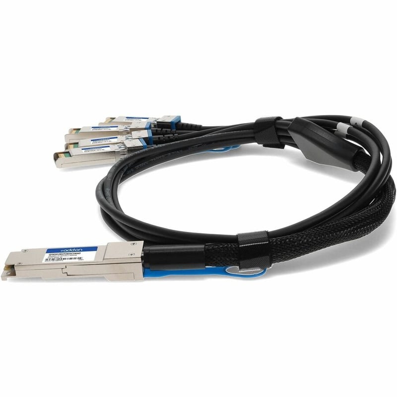 AddOn Juniper Networks® Compatible TAA Compliant 100GBase-CU QSFP28 to 4xSFP28 Direct Attach Cable (Passive Twinax, 5m) - Thumbnail 2