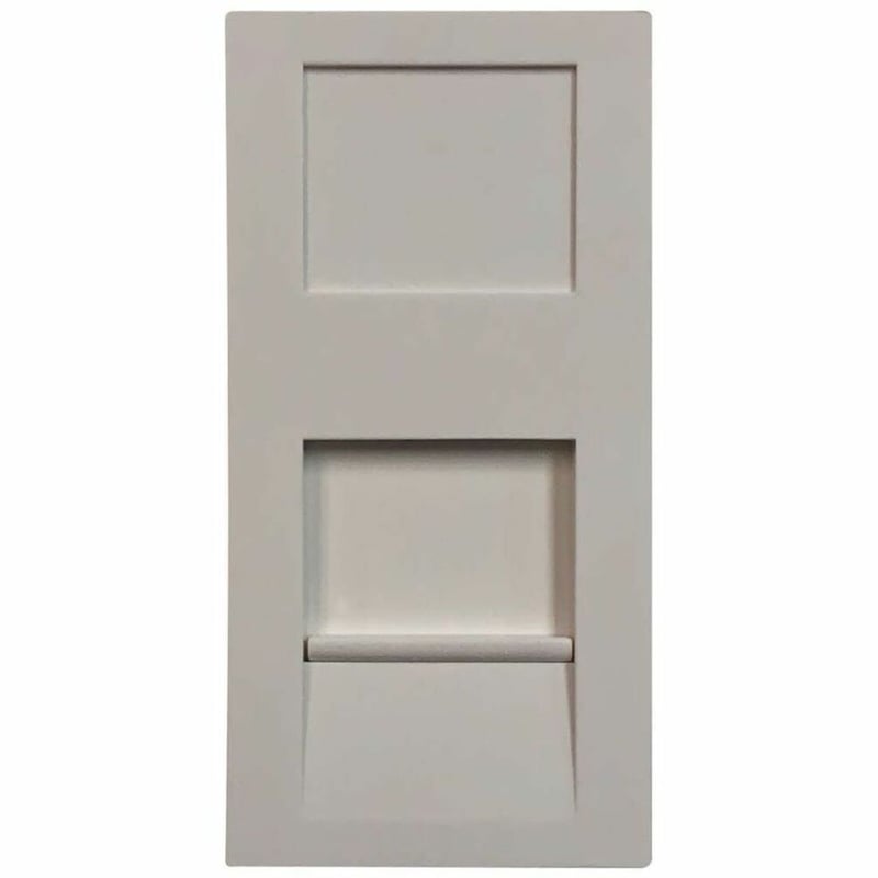 Eaton Tripp Lite Series 1-Port UK-Style Insert, Unloaded Shuttered Module, 25 x 50 mm, White - Thumbnail 1
