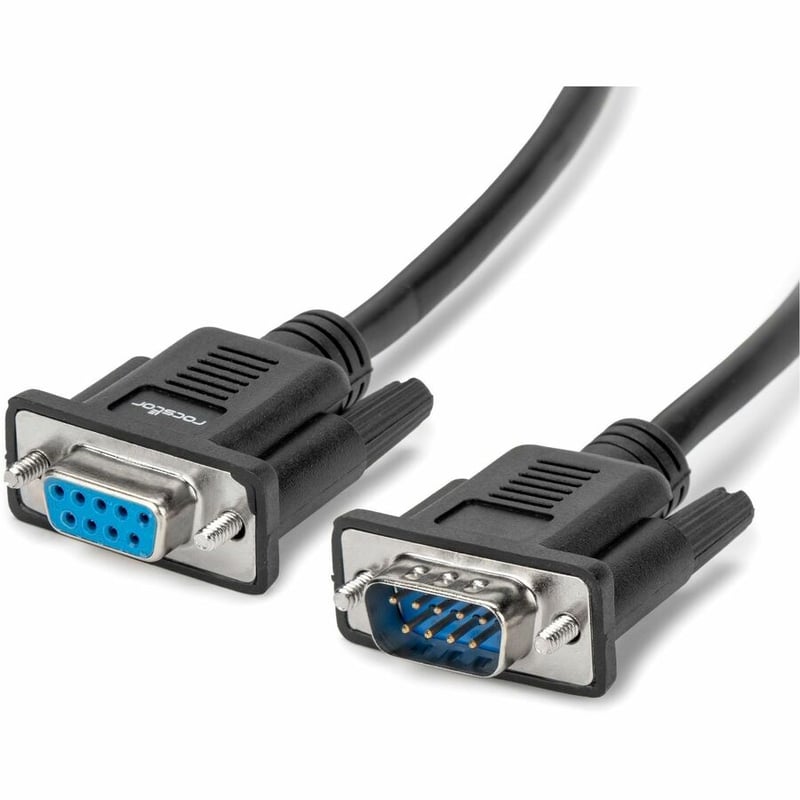 9.8FT RS232 SERIAL NULL MODEM CROSSOVER SERIAL CABLE -BLACK - M/F - Thumbnail 4