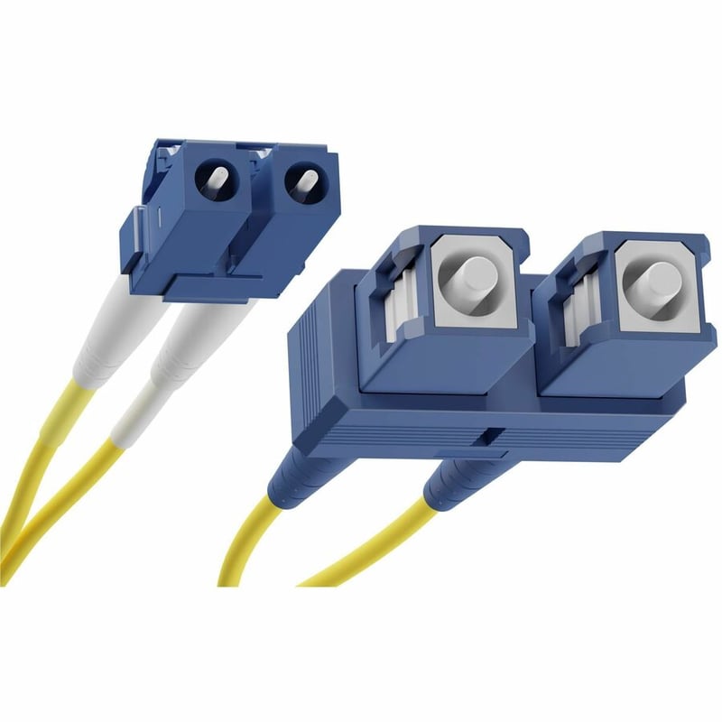 1 METER LC-SC SINGLEMODE FIBER OPTIC CABLE, YELLOW, OFNR, 9/125 FIBER, SINGLE-MO - Thumbnail 2