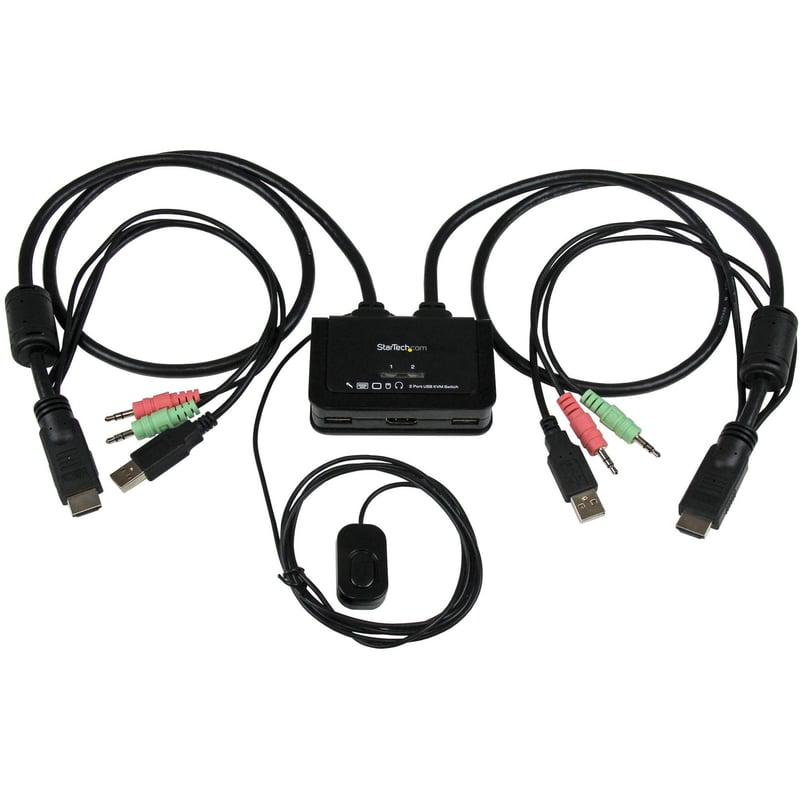 StarTech.com 2 Port USB HDMI Cable KVM Switch with Audio and Remote Switch " USB Powered - Thumbnail 1