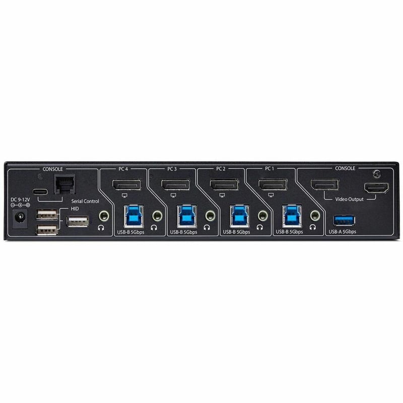 StarTech 4-Port DisplayPort KVM Switch with Mouse Roaming and Multi-View / Picture-in-Picture, 4K 60Hz, USB 3.0 (5Gbps) Hub, TAA - Thumbnail 2