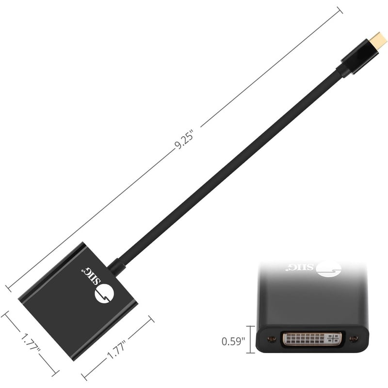 SIIG Mini DisplayPort to DVI Adapter - Active - Thumbnail 3