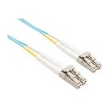 UNC OM4 LC TO LC FIBER OPTIC CABLE, AQUA 50/125UM DUPLEX MULTIMODE FIBER DESIGNE