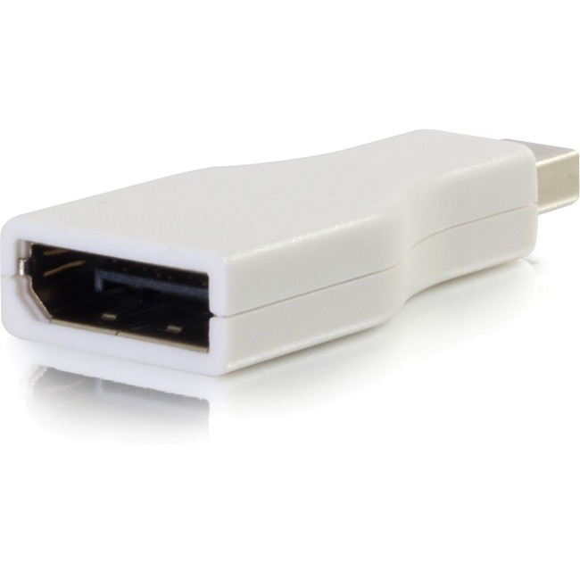 C2G Mini DisplayPort to DisplayPort Adapter - Mini DP to DP - M/F White - Thumbnail 1