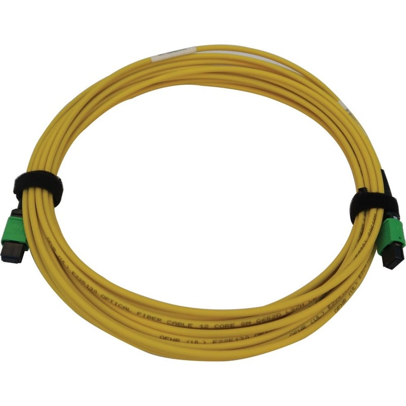 Eaton Tripp Lite Series 40/100G Singlemode 9/125 OS2 Fiber Optic Cable (12F MTP/MPO-APC F/F), LSZH, Yellow, 7 m (23 ft.) - Thumbnail 2