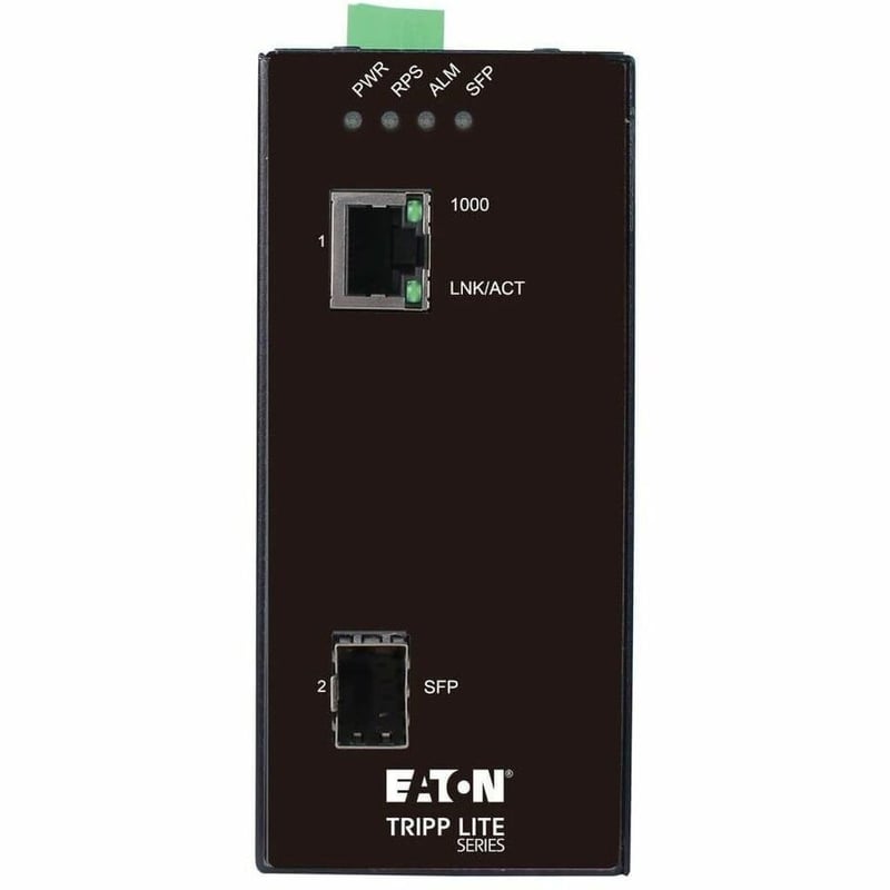 Tripp Lite by Eaton Hardened Gigabit Fiber to Ethernet Media Converter 10/100/1000 Mbps RJ45/SFP -10 to 60C DC Power - Thumbnail 3