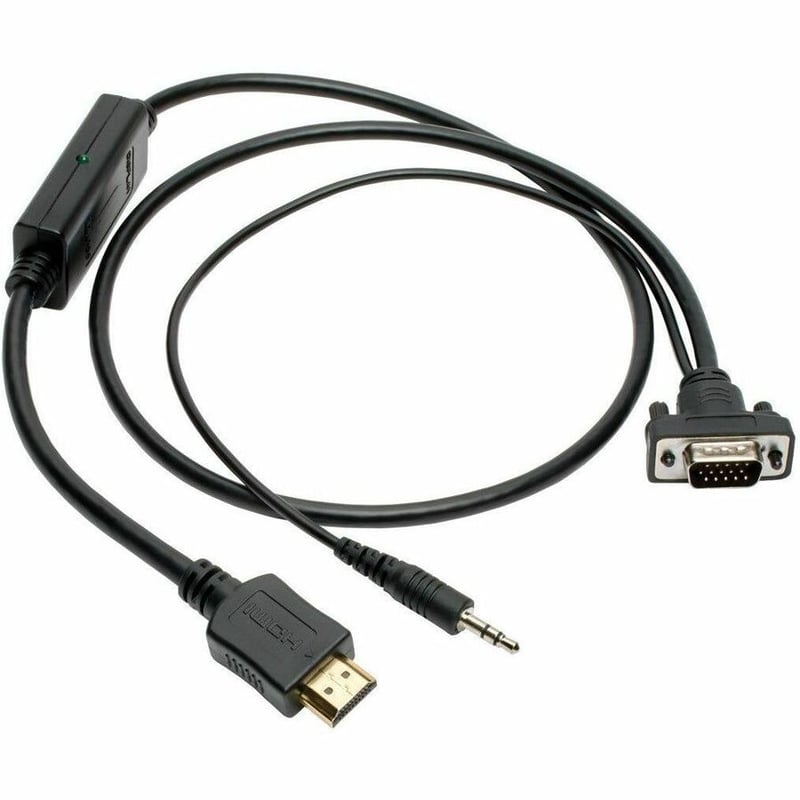Eaton Tripp Lite Series HDMI to VGA + Audio Active Adapter Cable (HDMI to Low-Profile HD15 + 3.5 mm M/M), 6 ft. (1.8 m) - Thumbnail 2